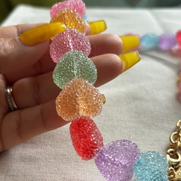 Carolina Herrera Jelly Heart 18kt gold-plated necklace